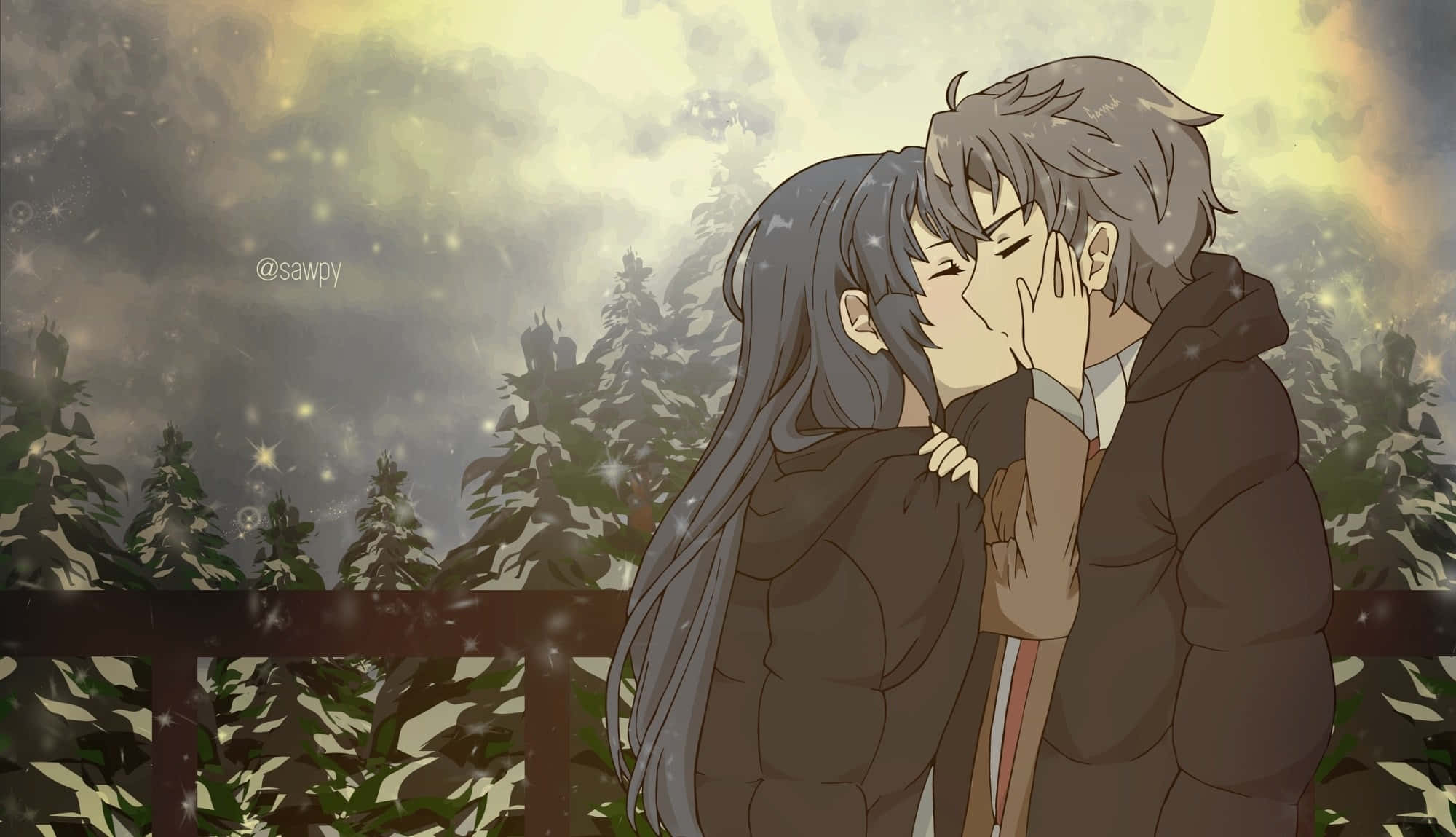 Kiss Cartoon Wallpaper
