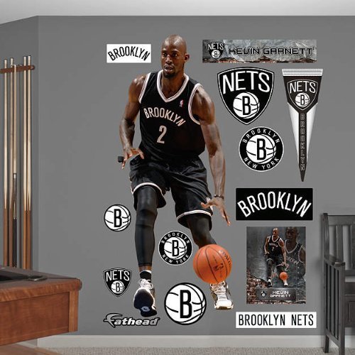 NBA Brooklyn Nets Kevin Garnett   Center Fathead [Misc]   Fan Apparel
