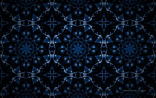 Widescreen Wallpaper Abstract Blue Patterns Colors Kaleidoscope HD