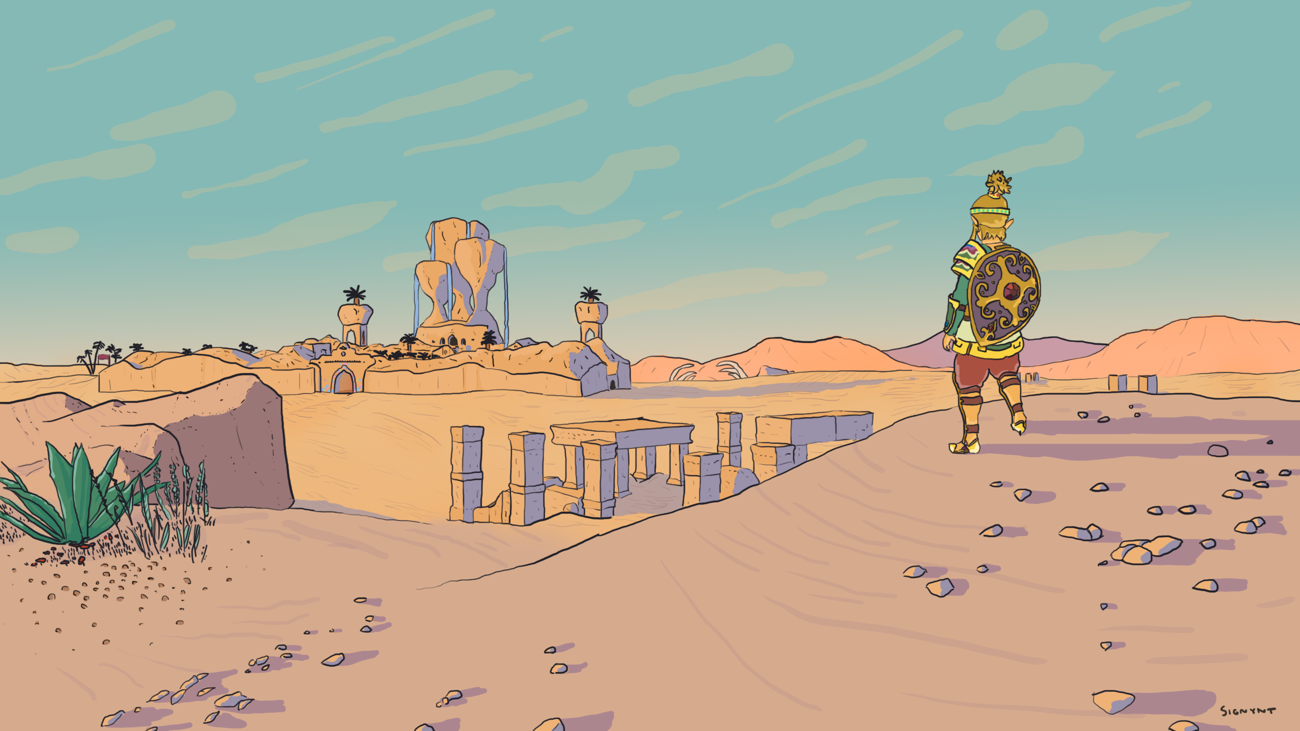 The First Piece In A Series Of Moebius Inspired Zelda Art