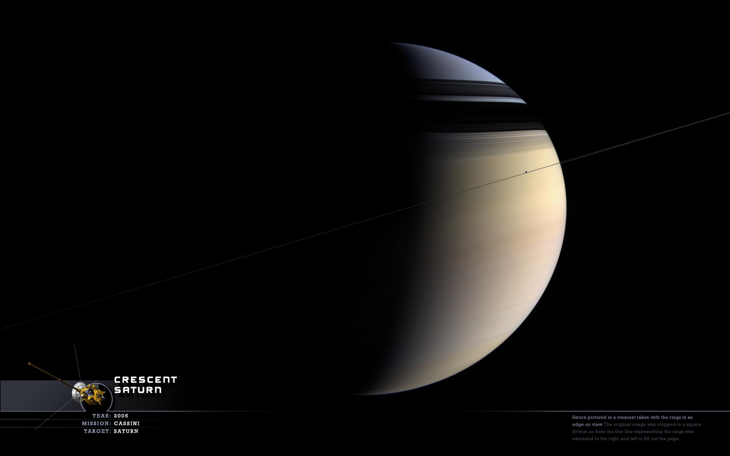 Wanderingspace Archive Wallpaper Crescent Saturn Image