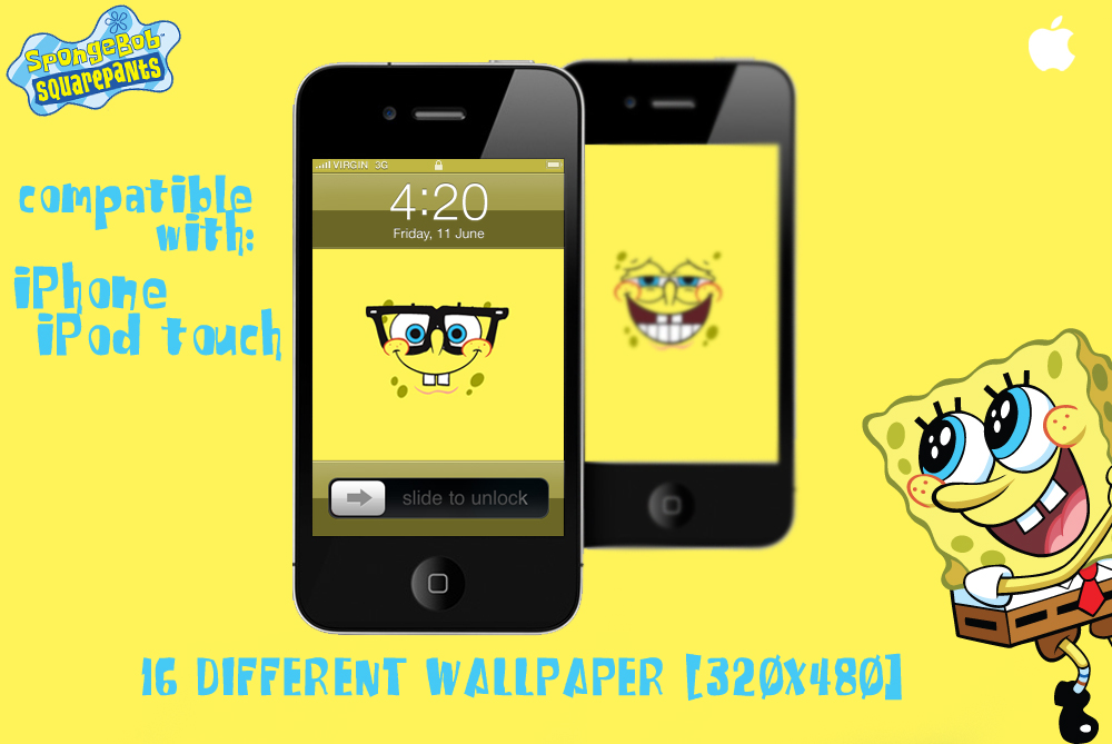 iPhone Wallpaper Spongebob By F4bioart