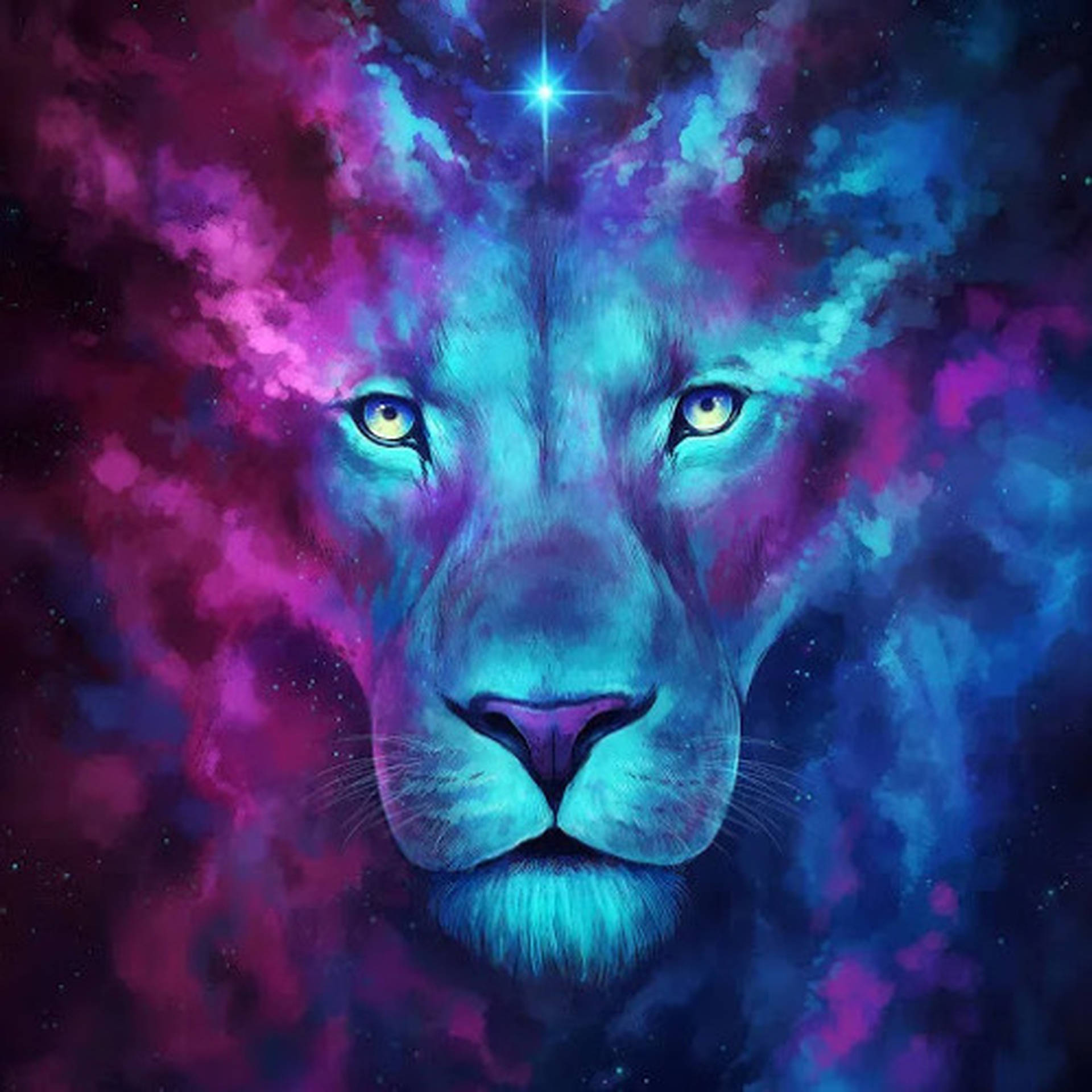 Galaxy Lion Wallpaper