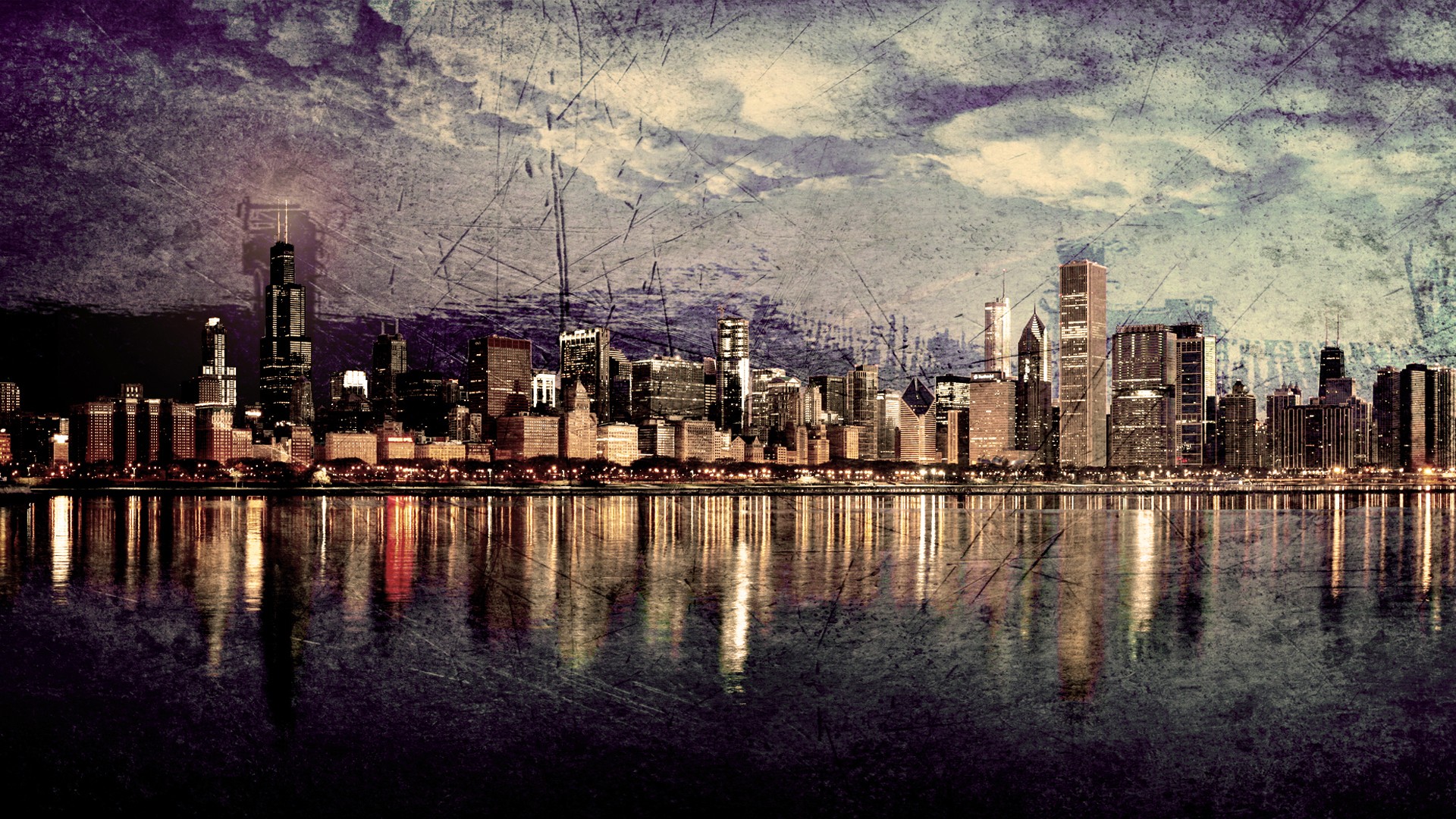 Cityscapes Skylines Chicago HDr Photography Wallpaper