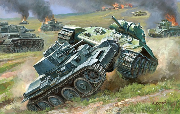 Wallpaper Art Soviet Medium Tank T Arr Thirty Four