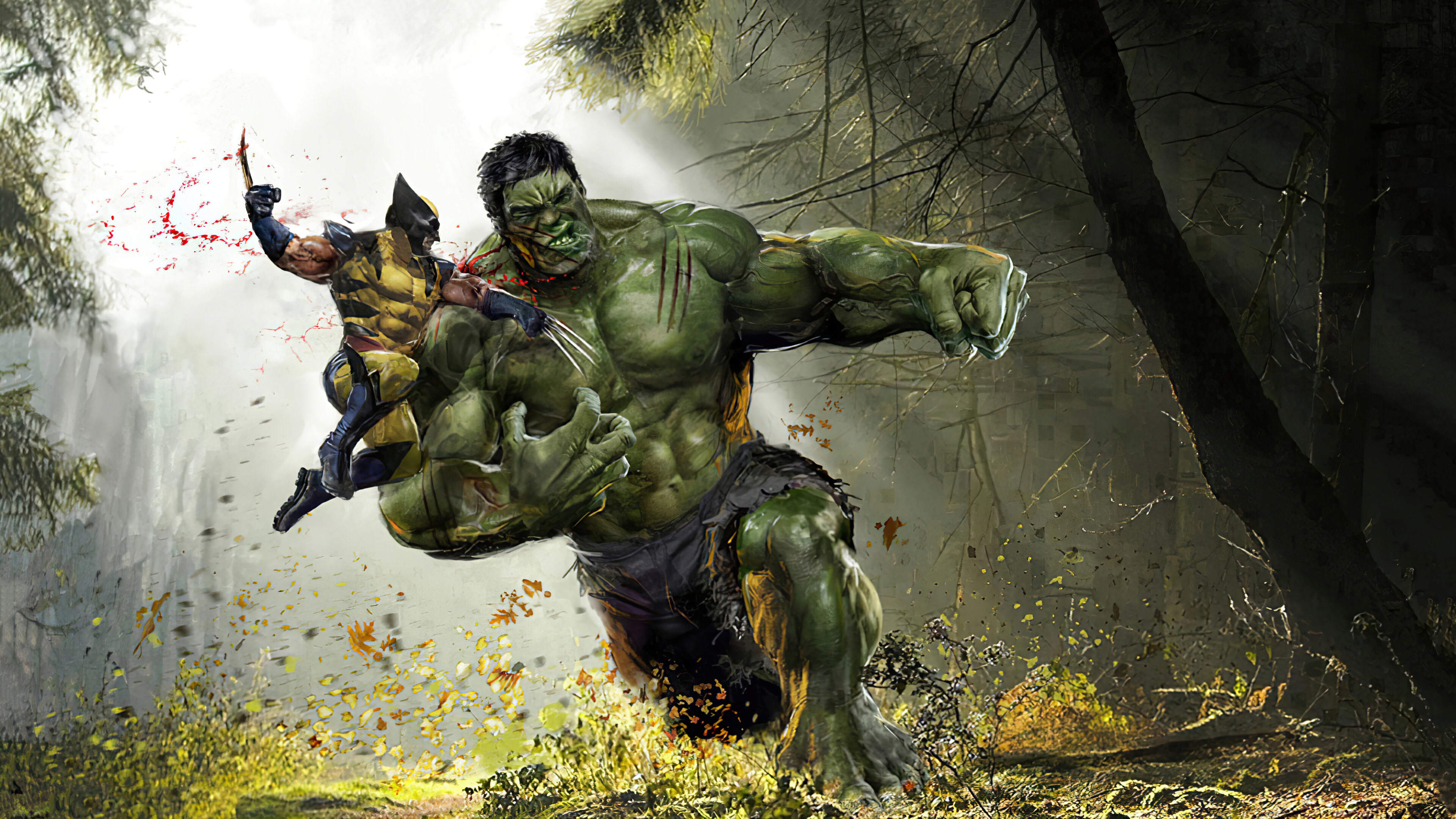 Wolverine Vs Hulk Marvel Ics 4k Wallpaper