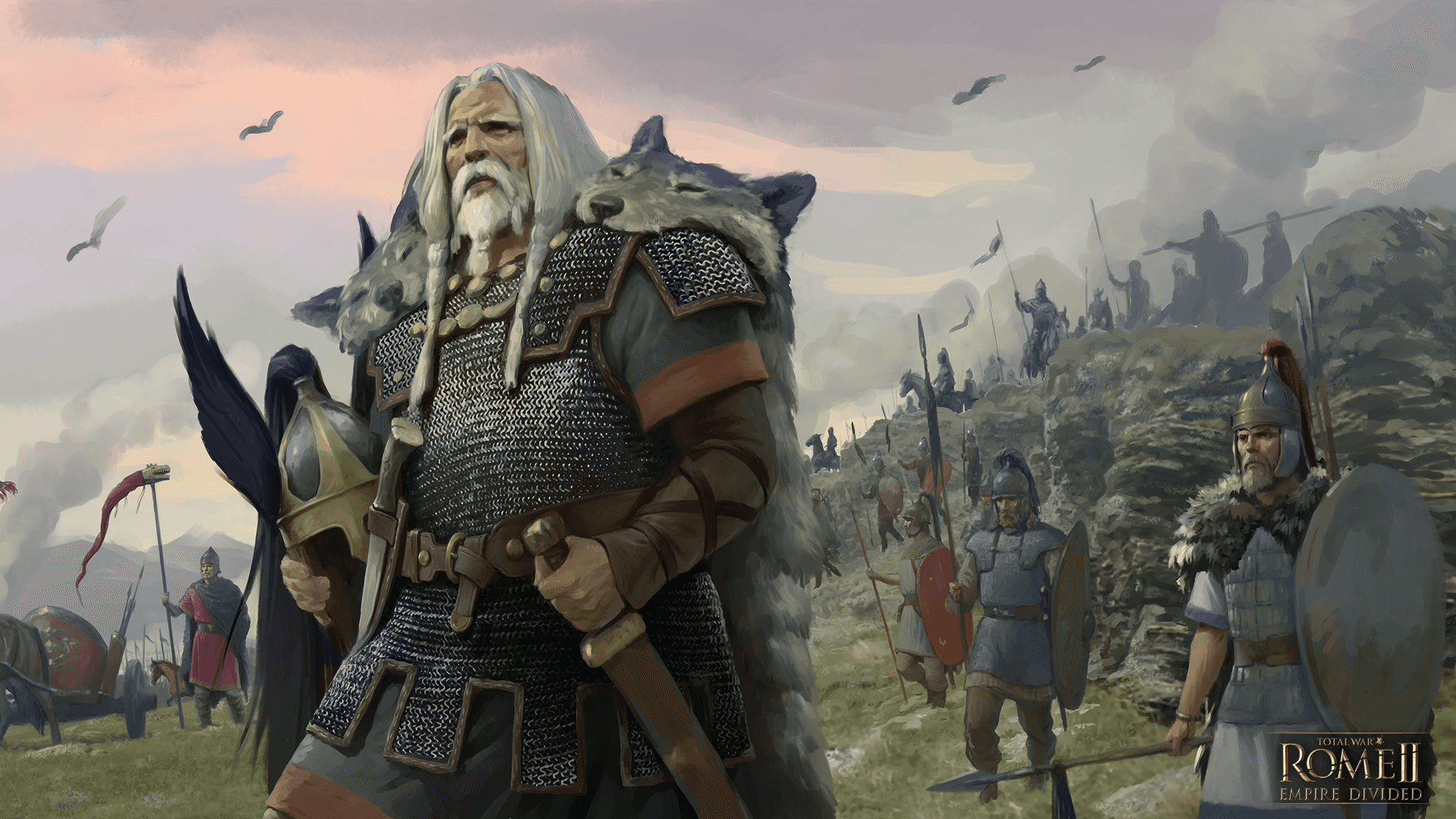 A Painting Of Man In Viking Costume Wallpaper