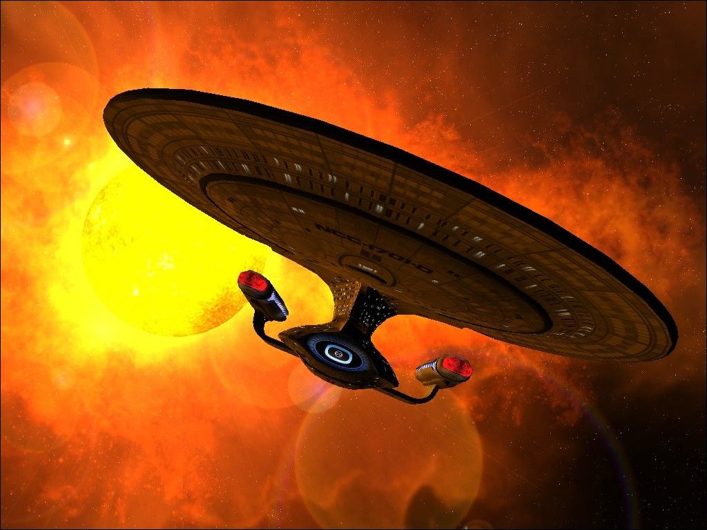 Uss Enterprise Sun Background Wallpaper Star Trek