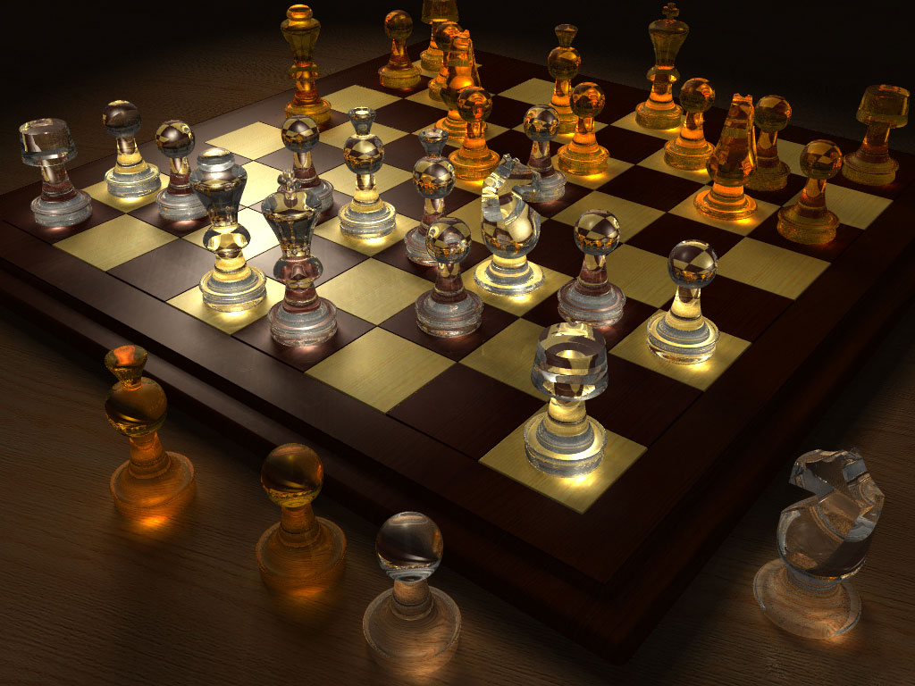 Chess 3d Rendered Wallpaper Schach Lowbird Der Lowe Bird