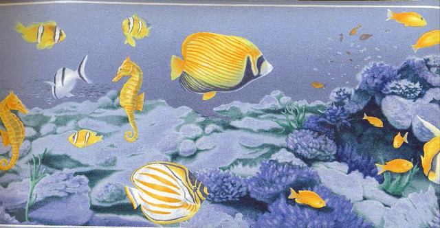 Under Sea Fish World Wallpaper Border Roll   Traditional   Wallpaper