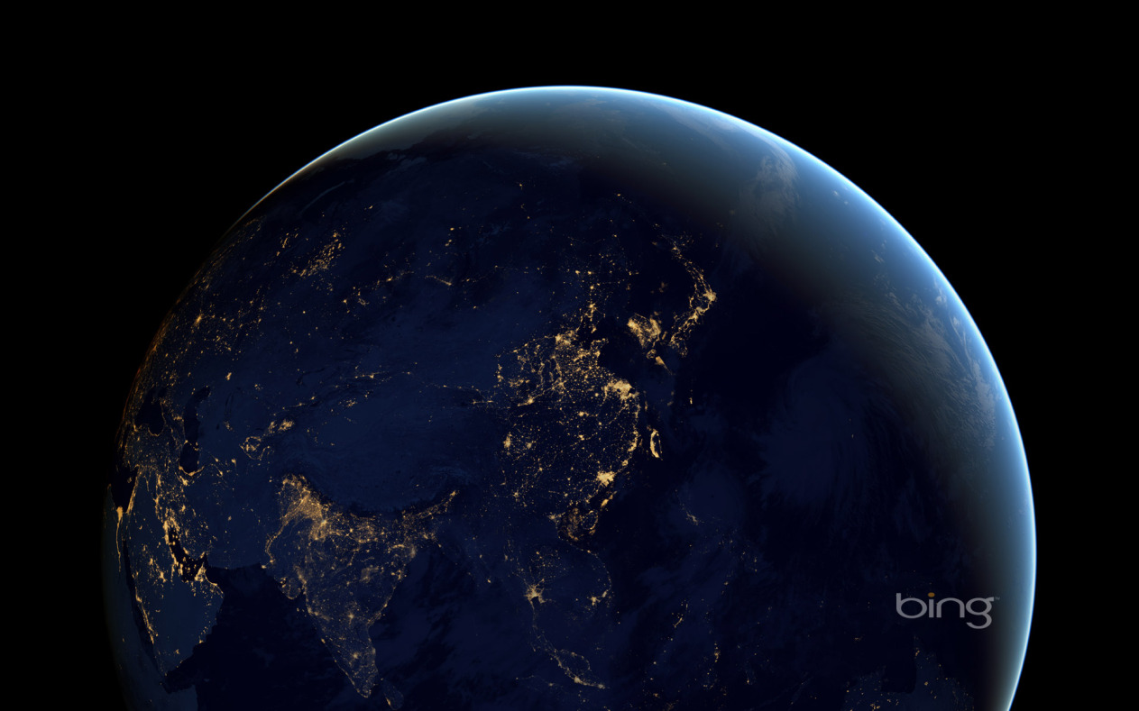 Posite Image Of Earth At Night From Space