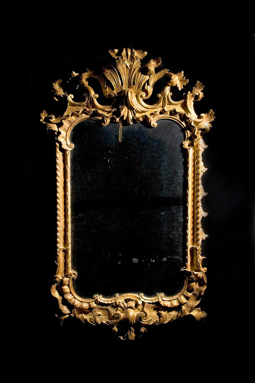 Antique Mirror Black Background Gold Andy Spain Photography