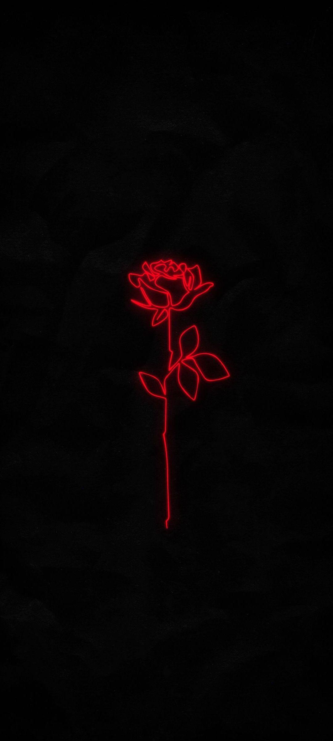 Red Design Rose Black Phone Wallpaper Chill Out