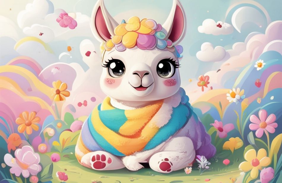 Kawaii Llama Wallpaper