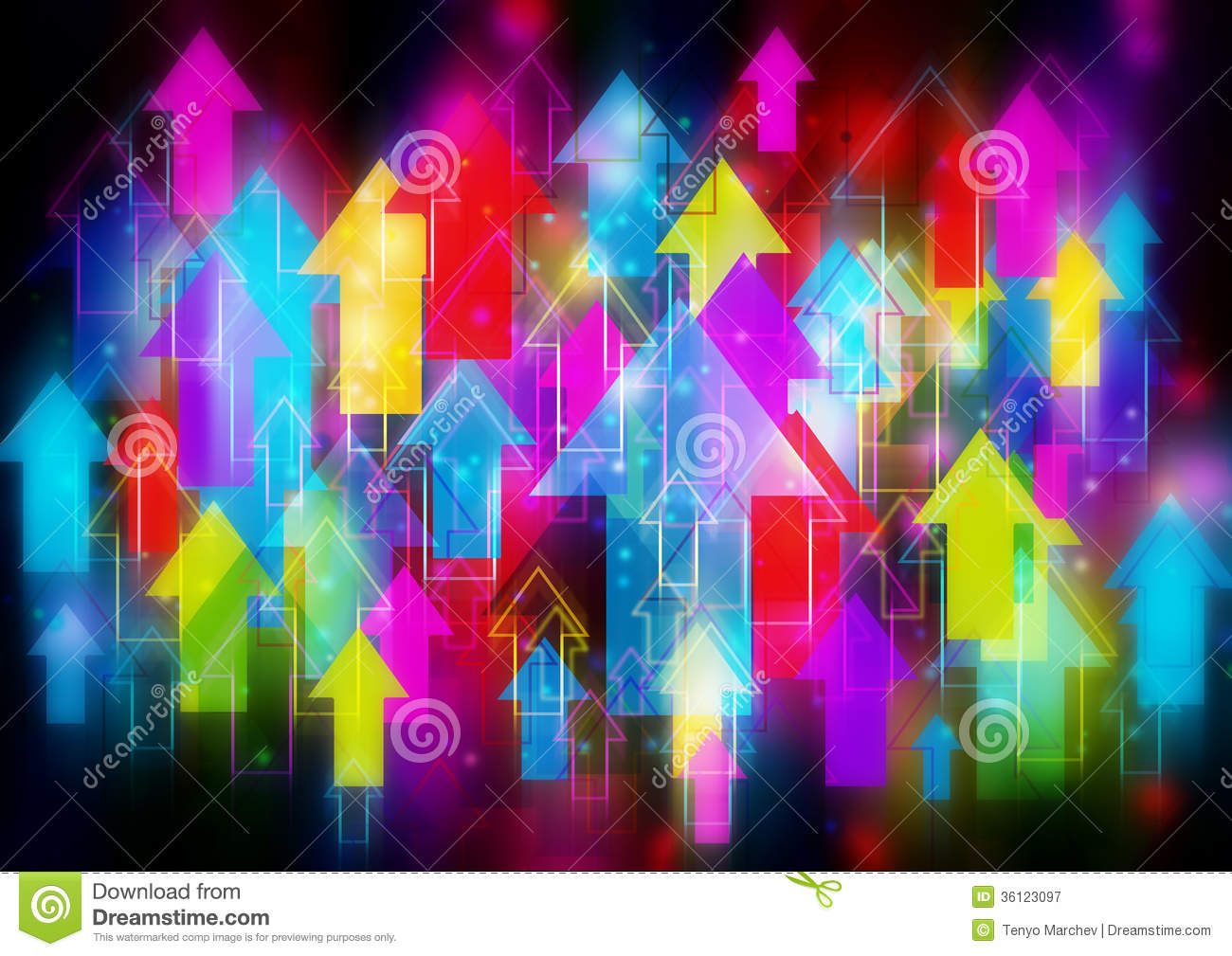 Moving Colorful Background Arrows Background