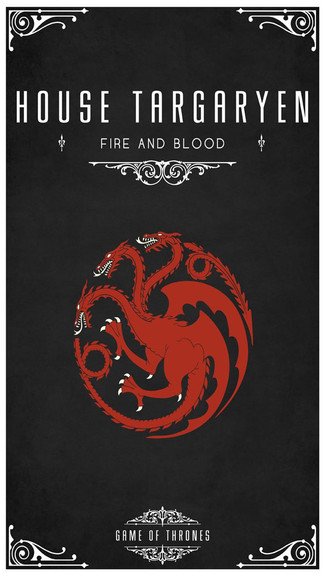 Game Of Thrones   House Targaryen iPhone 5C 5S wallpaper 325x576