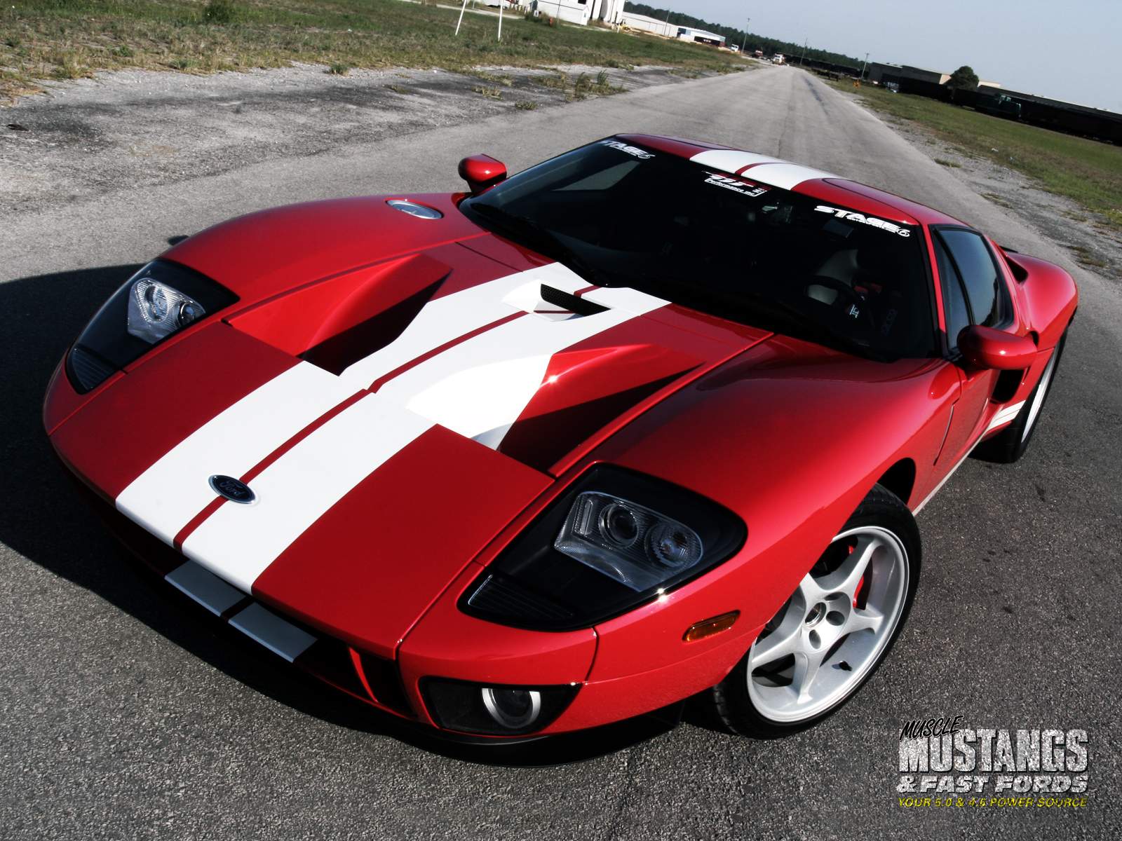 Black And White Wallpaper Ford Gt Red Sports Car Front