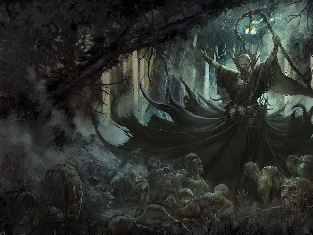 Necromancer Artwork Fantasy Art Forests Undead Wallpaper