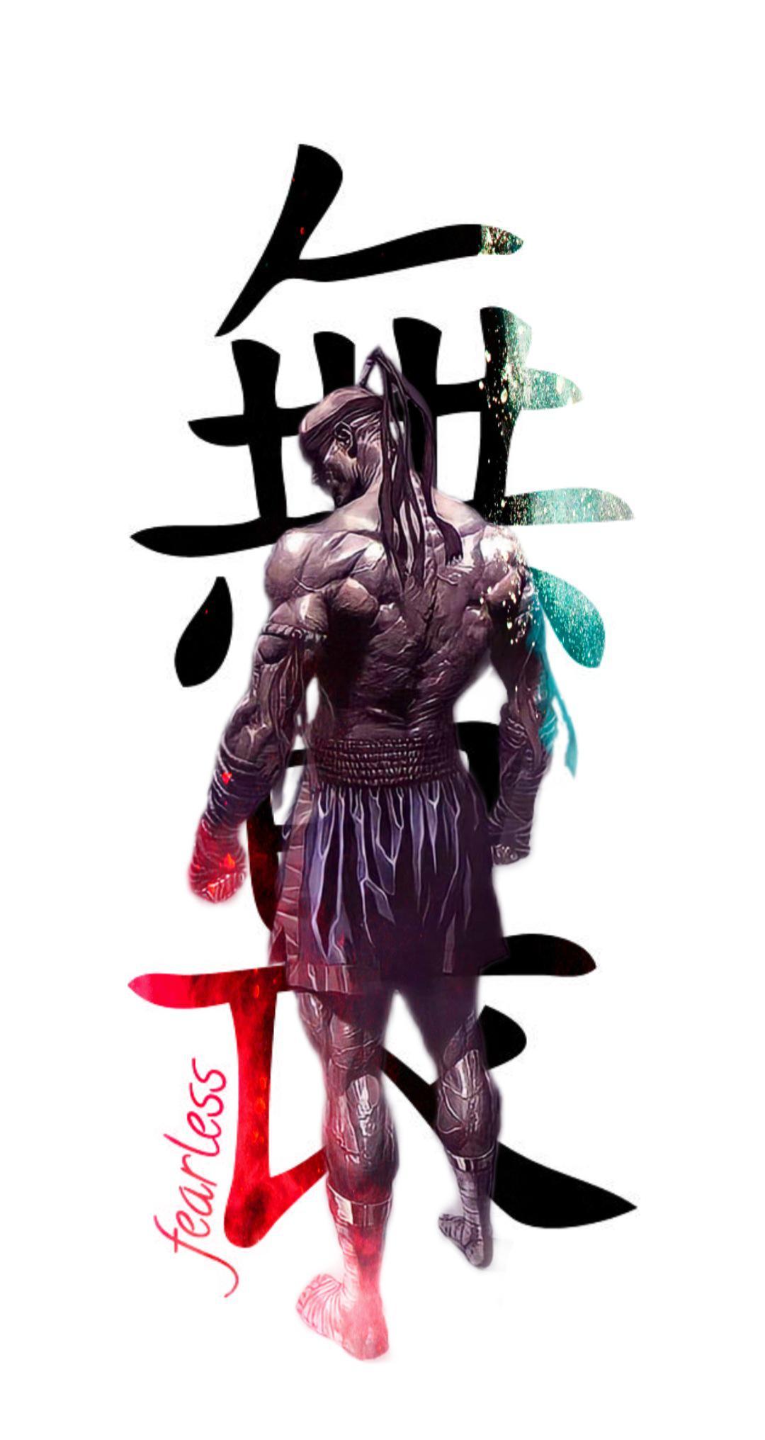 I made a phone wallpaper based on chinese lee sin lee drawing is