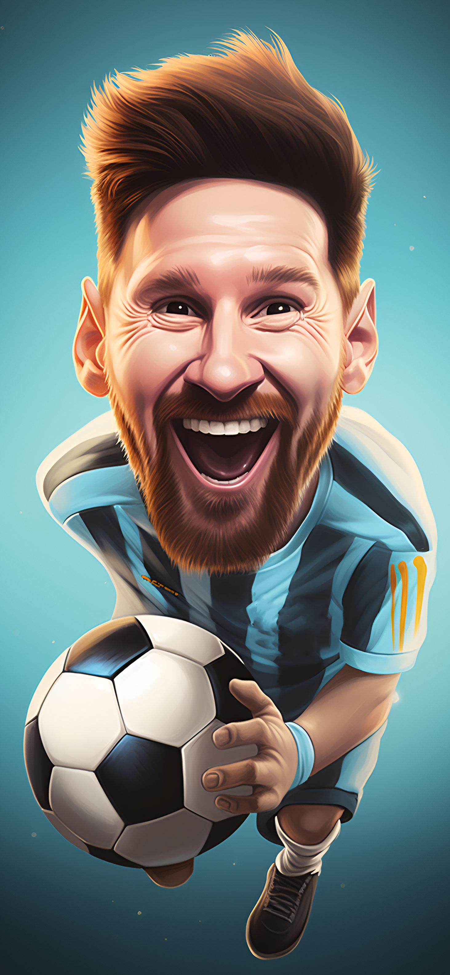 Happy Lionel Messi with Ball Wallpapers   Lionel Messi Wallpaper 4k