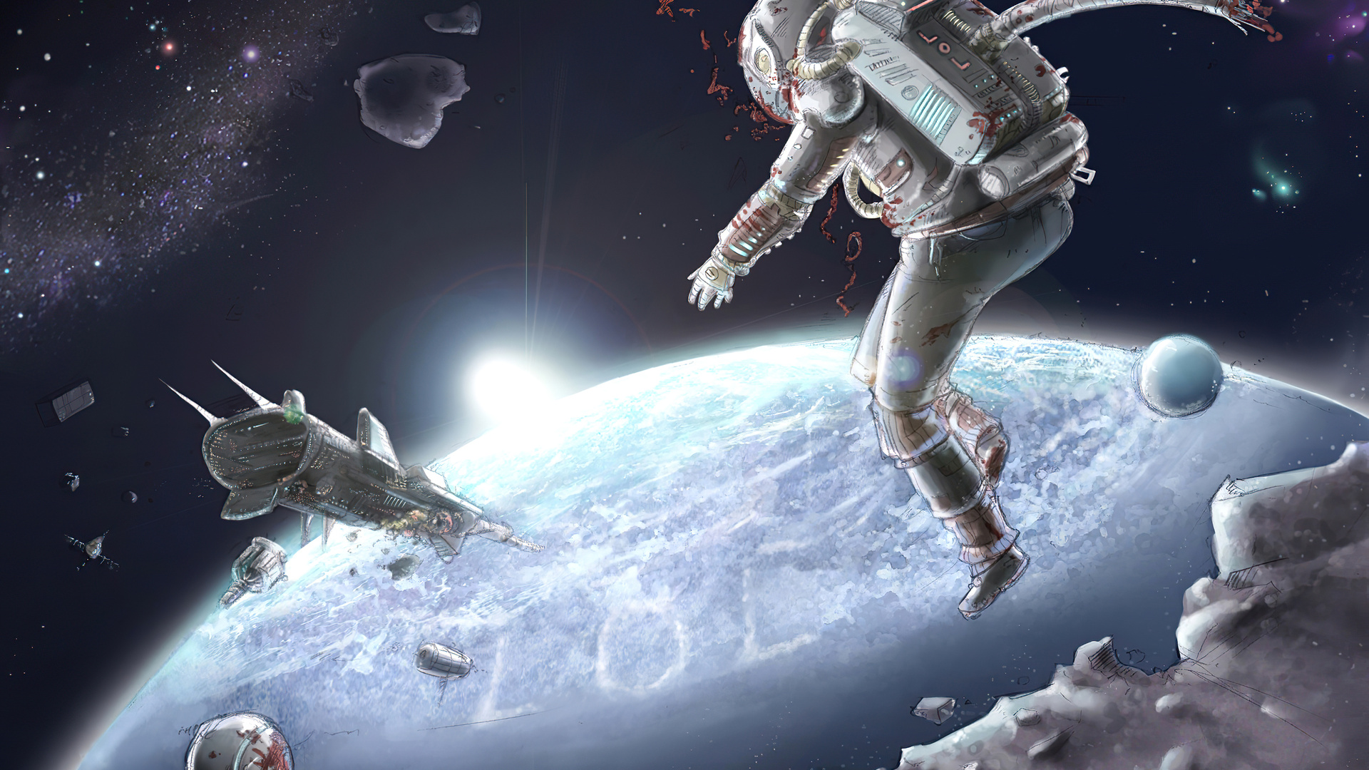 Astronaut Scifi Space 4k Laptop Full HD 1080p Wallpaper