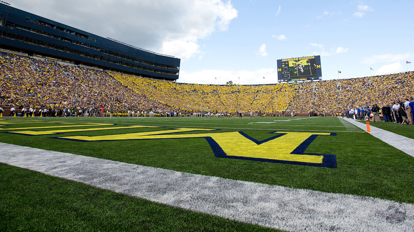 Michigan Football Athletics 955266 With Resolutions 1366768 Pixel 1366x768
