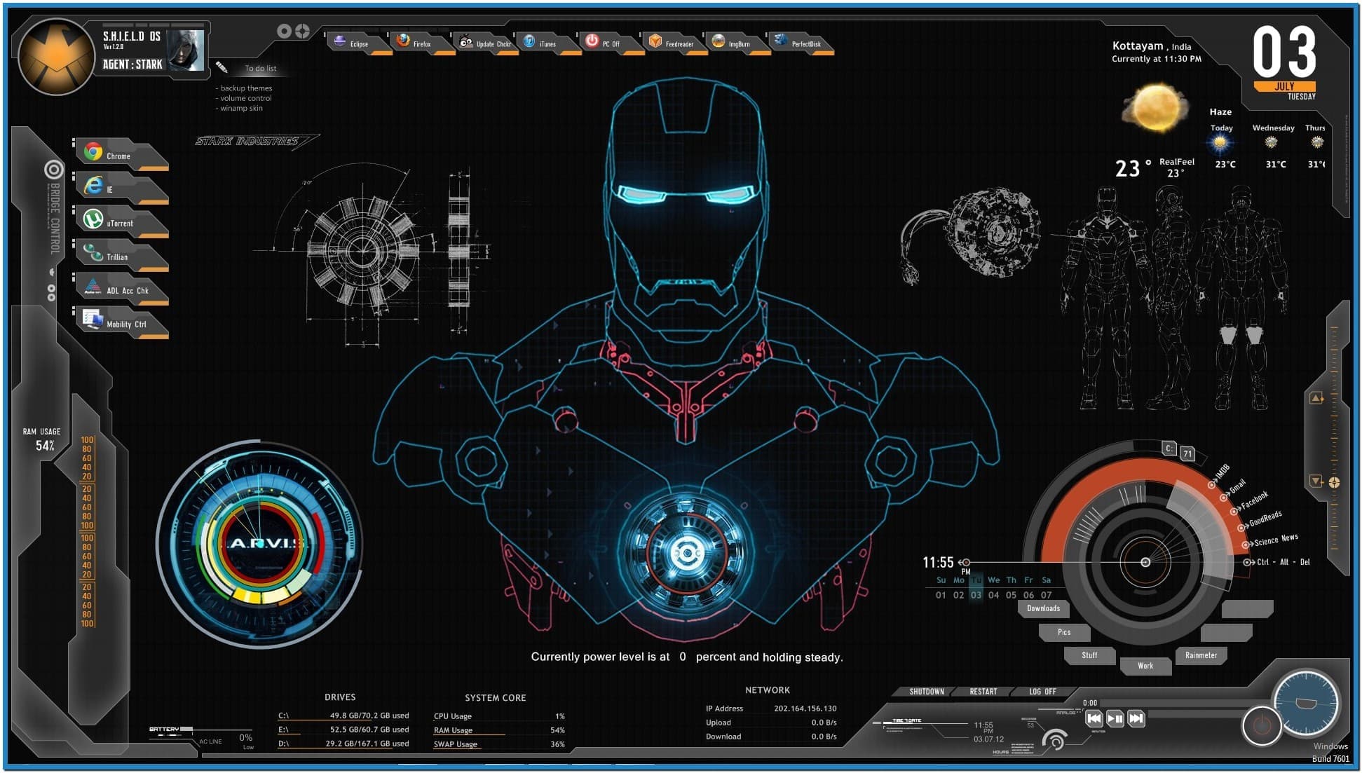 Screensaver Jarvis Iron Man