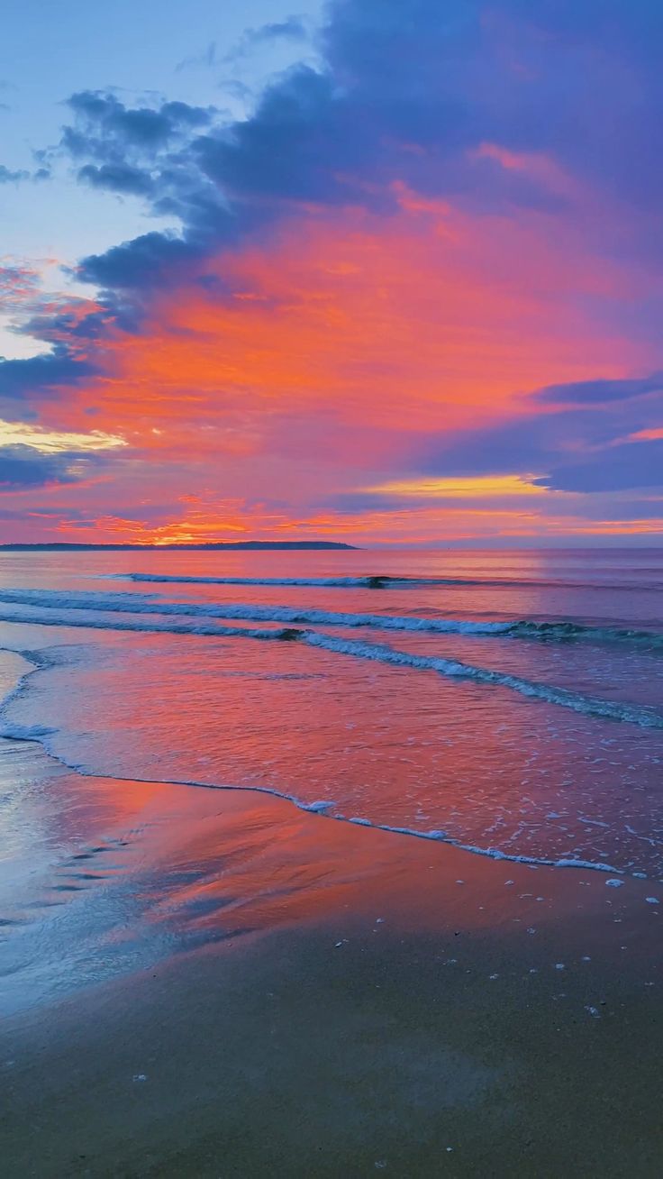Pink Beach Sunset Wallpaper