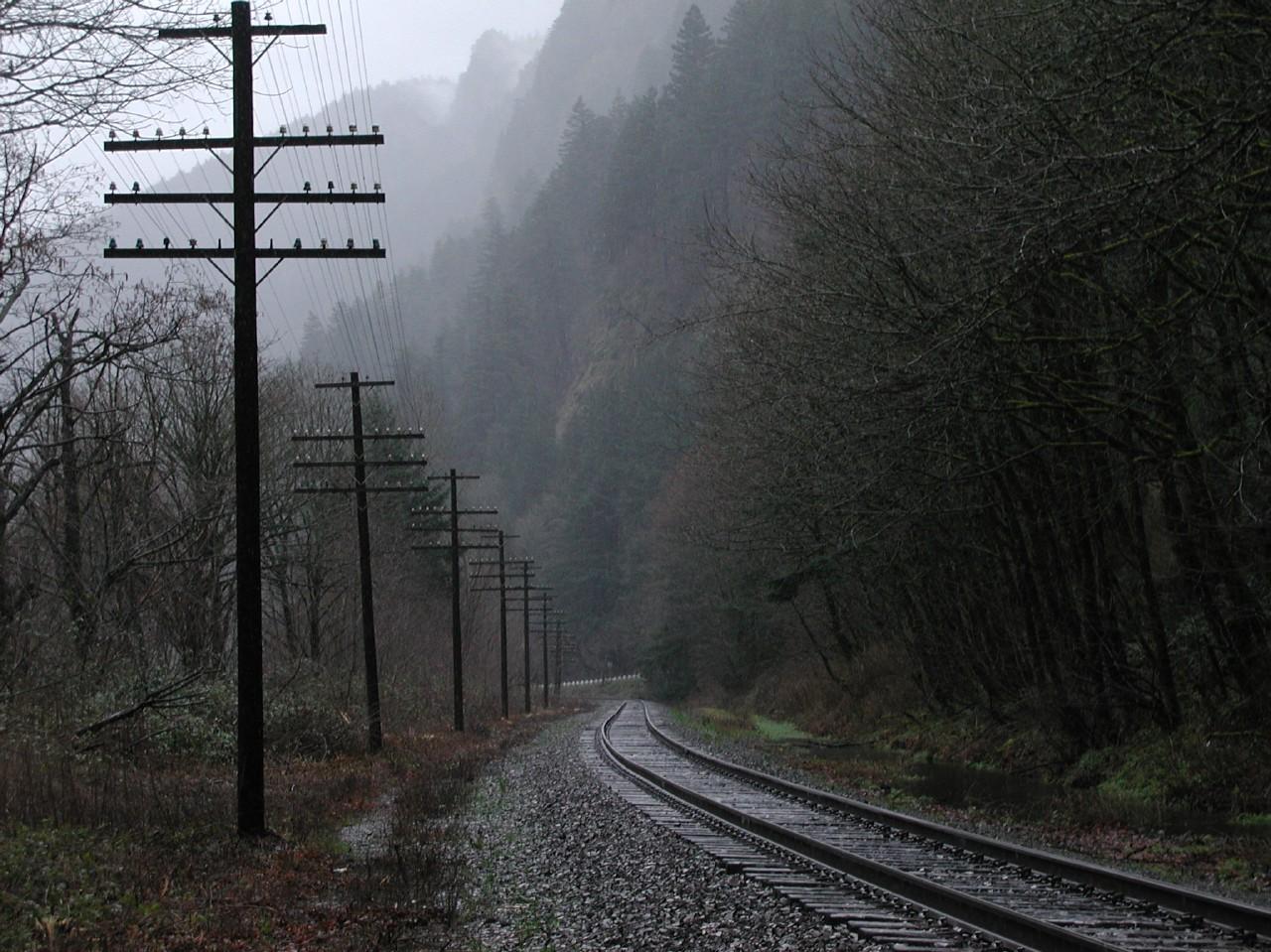 Utility Pole Rain Railway Power Lines Rare Gallery HD
