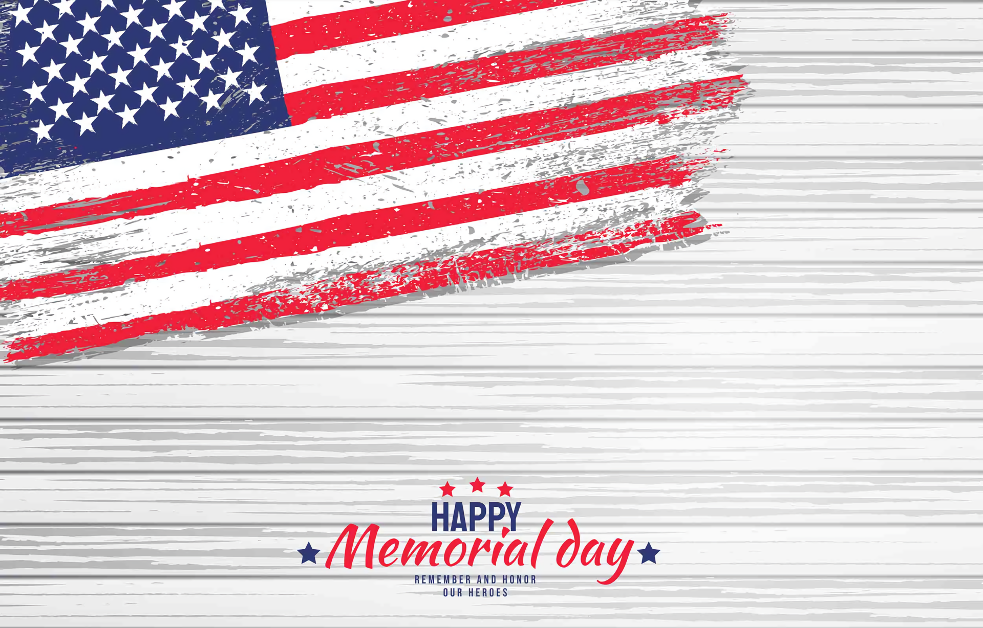 46375 Memorial Day HD American Flag Happy Memorial Day   Rare