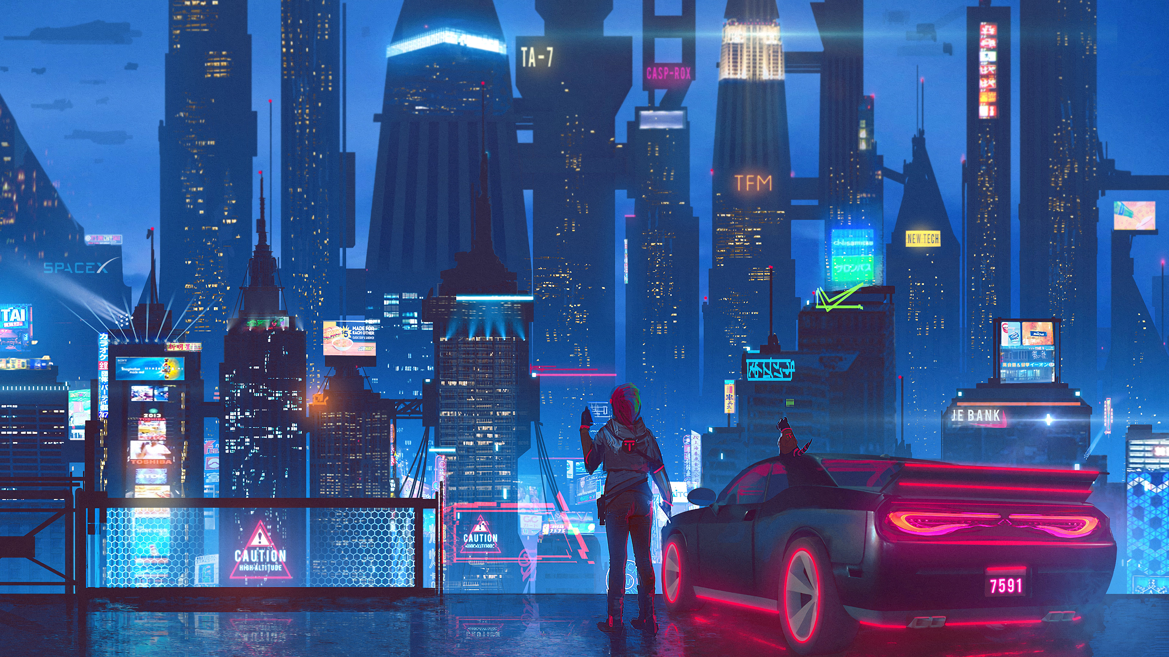Không gian đô thị tương lai chưa bao giờ được sống động đến vậy. Tải ngay hình nền Sci Fi Cyberpunk City 4K để cảm nhận trọn vẹn sự phi thường của nó.