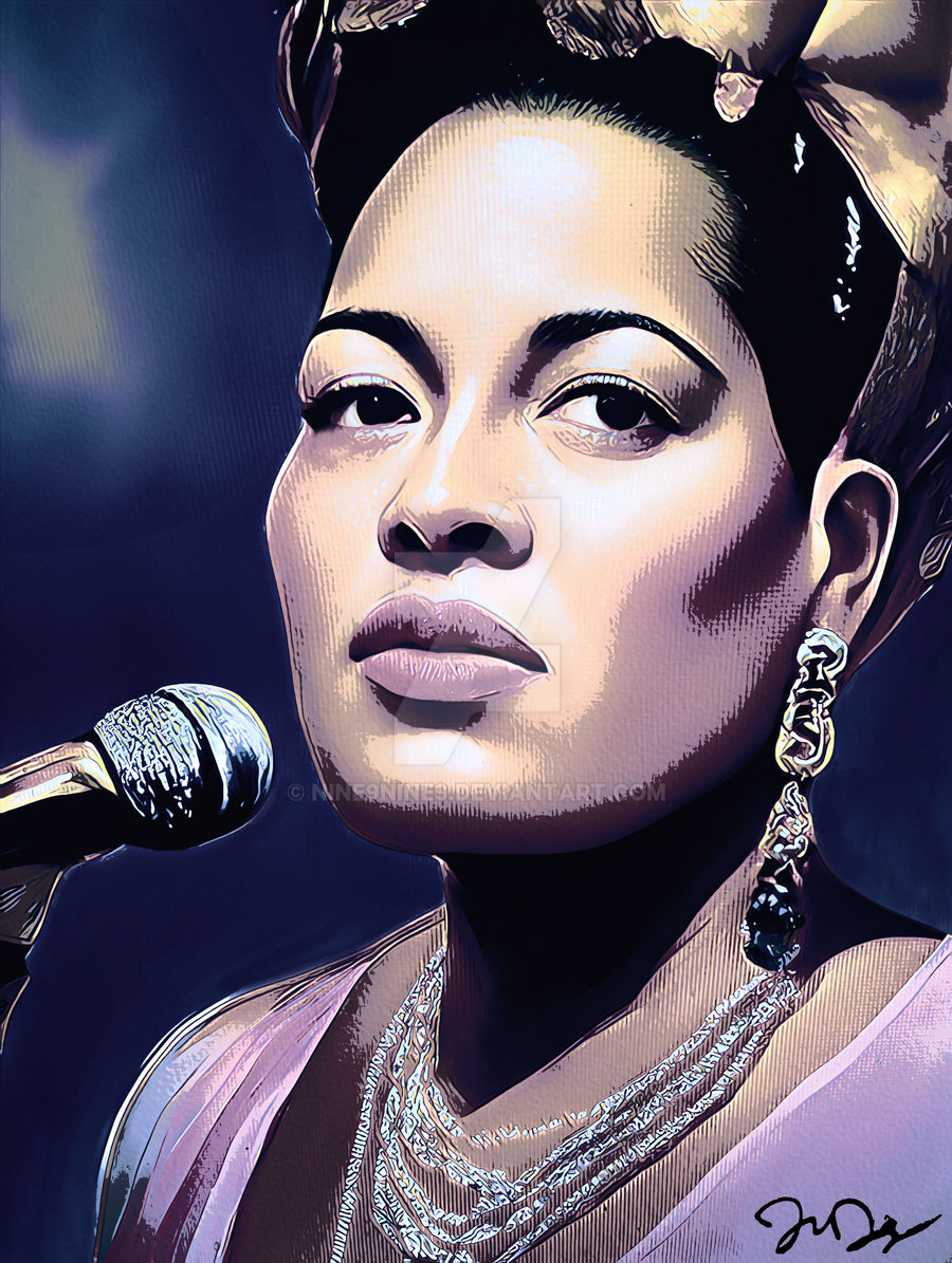 Billie Holiday Poster By Nine9nine9 Wallpaper