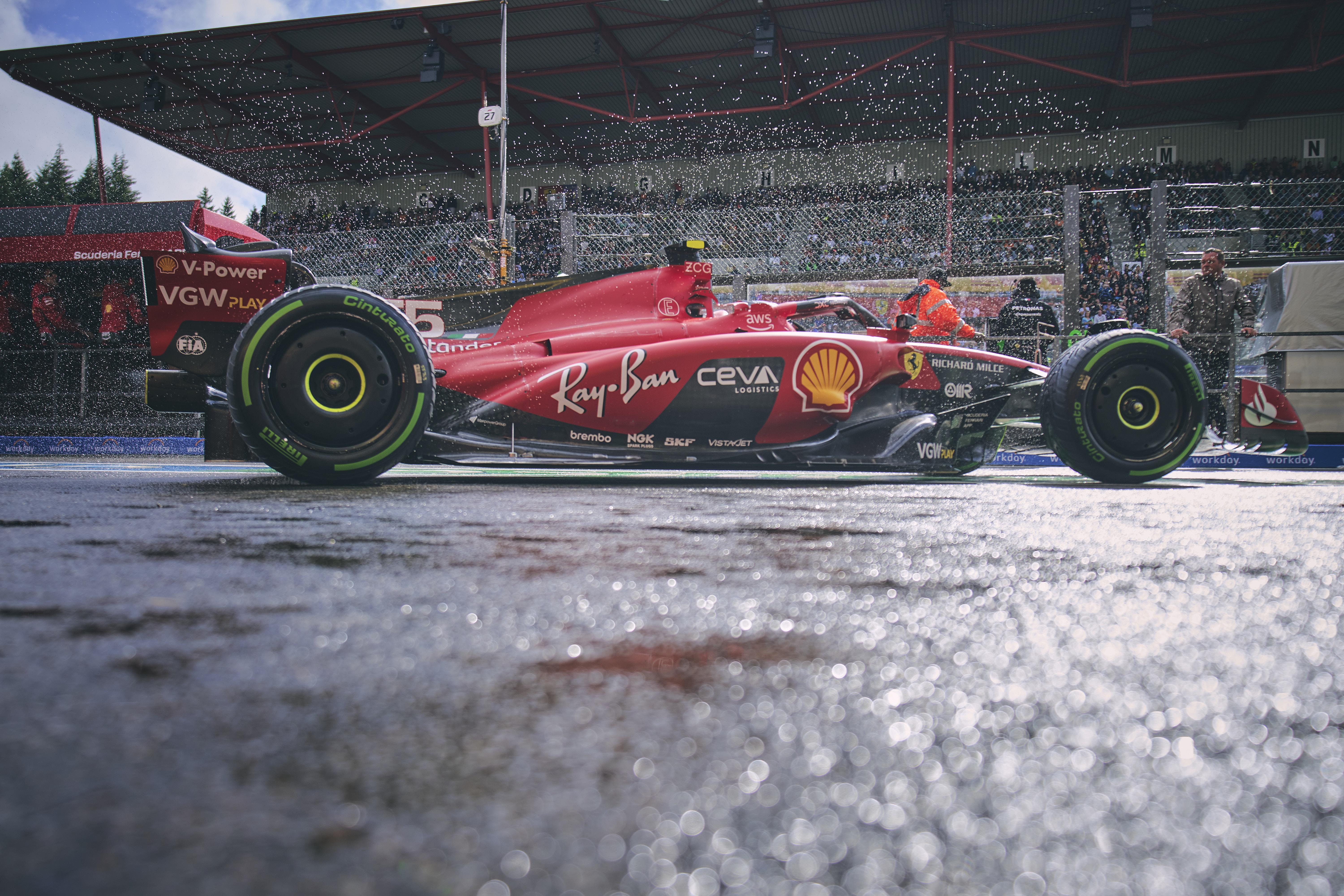 Ferrari Wallpaper In The Wet R Formula1