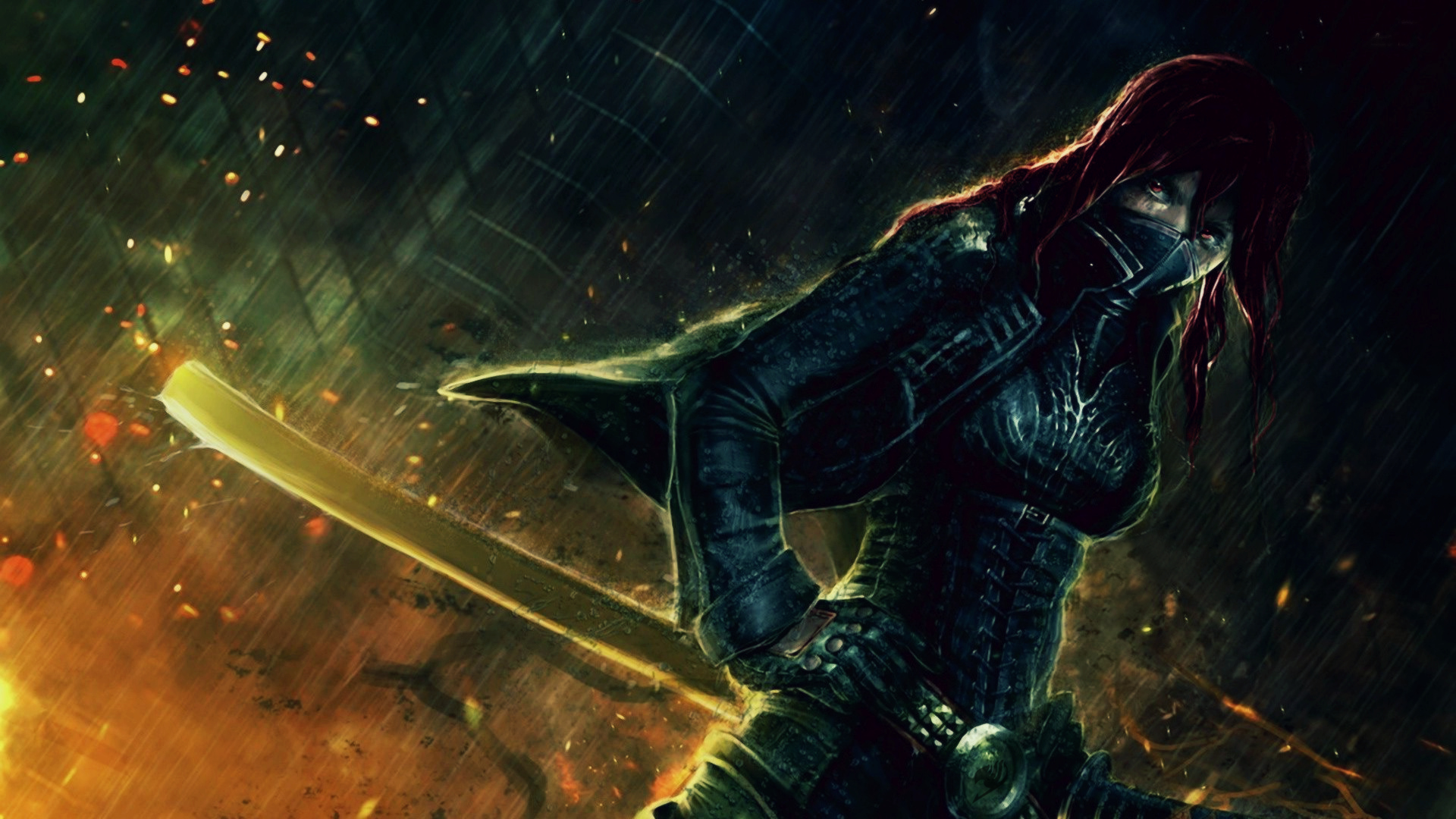 Erza Scarlet Ninja HD Wallpaper Background Image