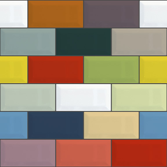 Removable Wallpaper Retro Color Bricks Contemporary Wall Decals