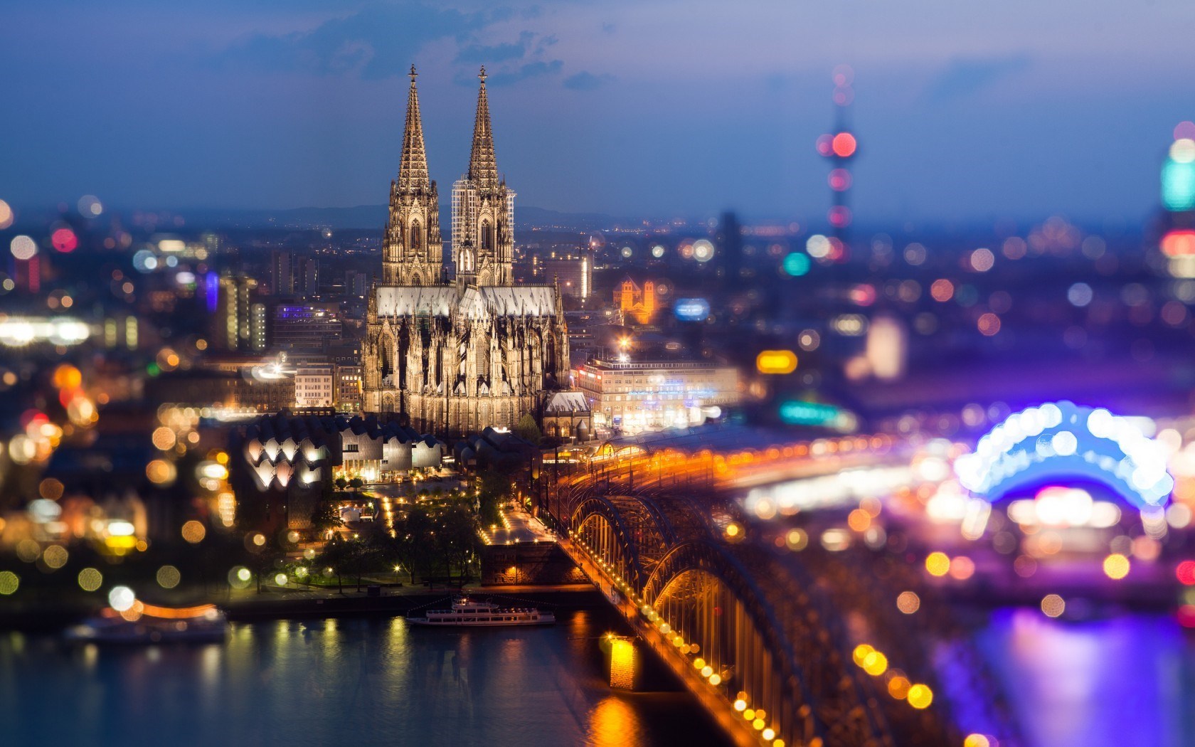 Cathedral Hohenzollern Bridge Germany HD Wallpaper
