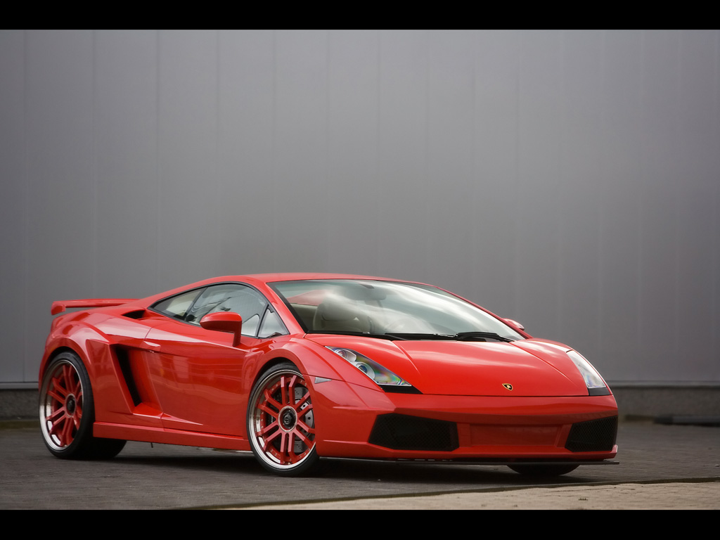 Lamborghini Gallardo Gtv Red Front And Side Wallpaper