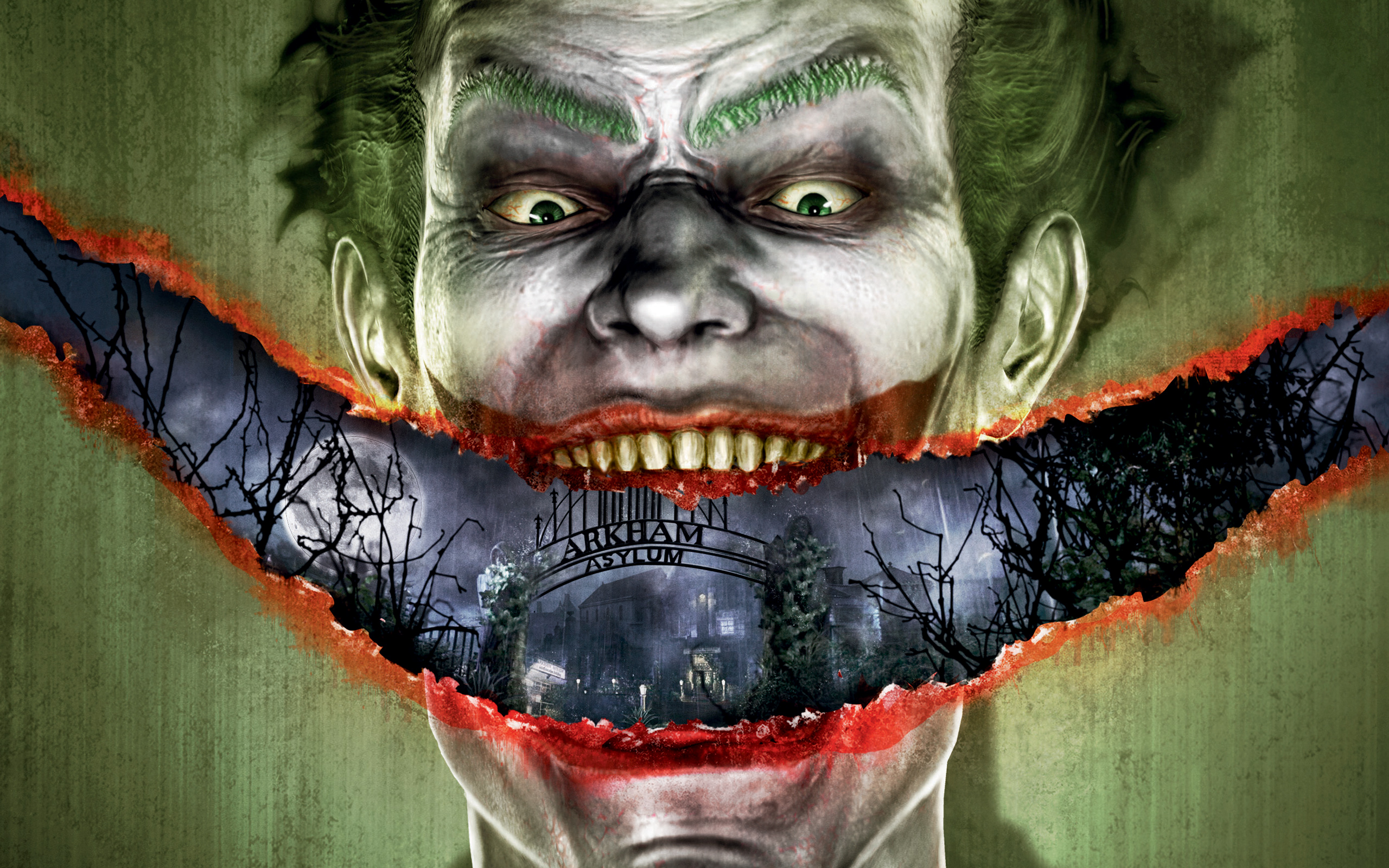Joker Arkham Asylum Wallpaper Joker batman a 2560x1600