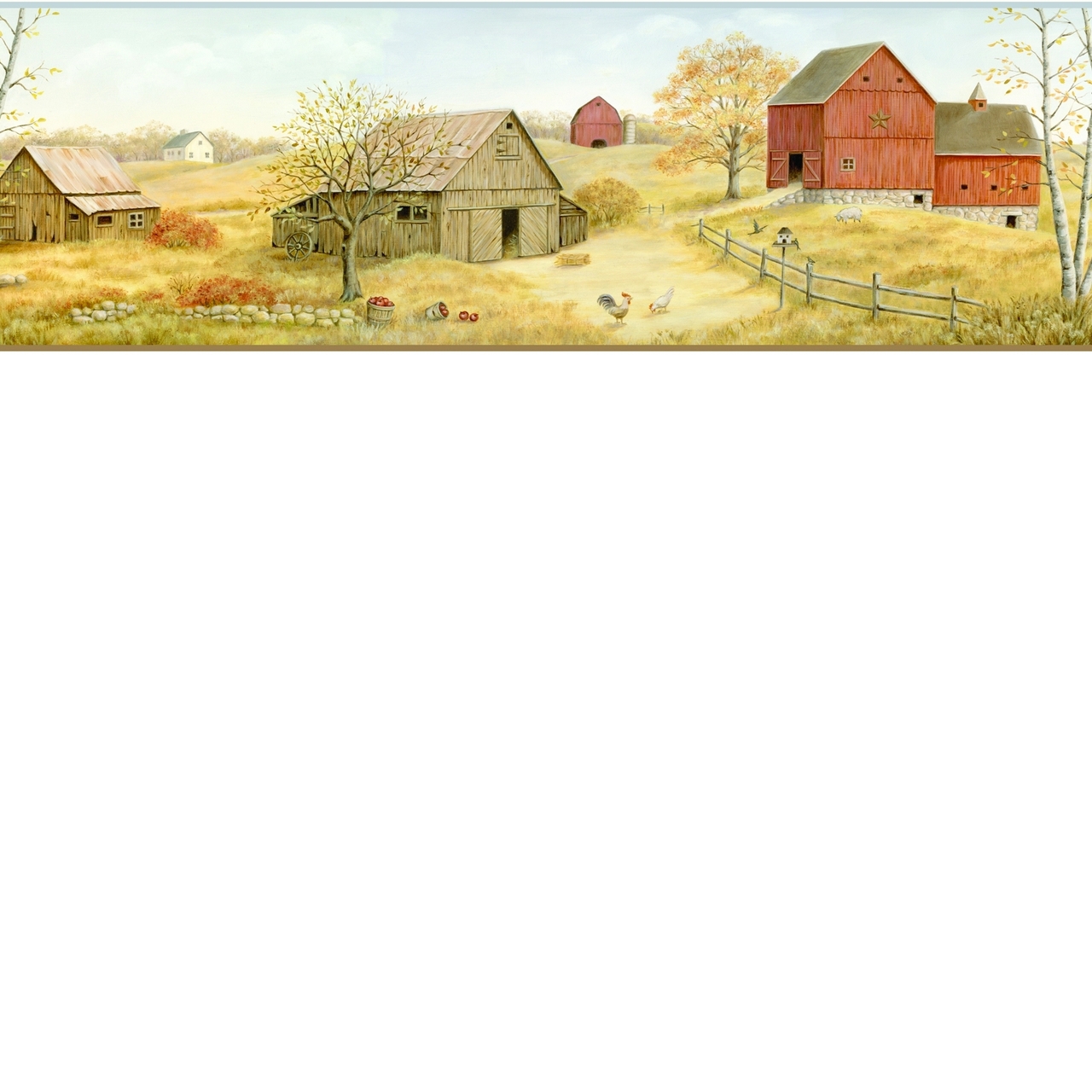 Free download Buildings Red Barn Wallpaper Border FFR65392B