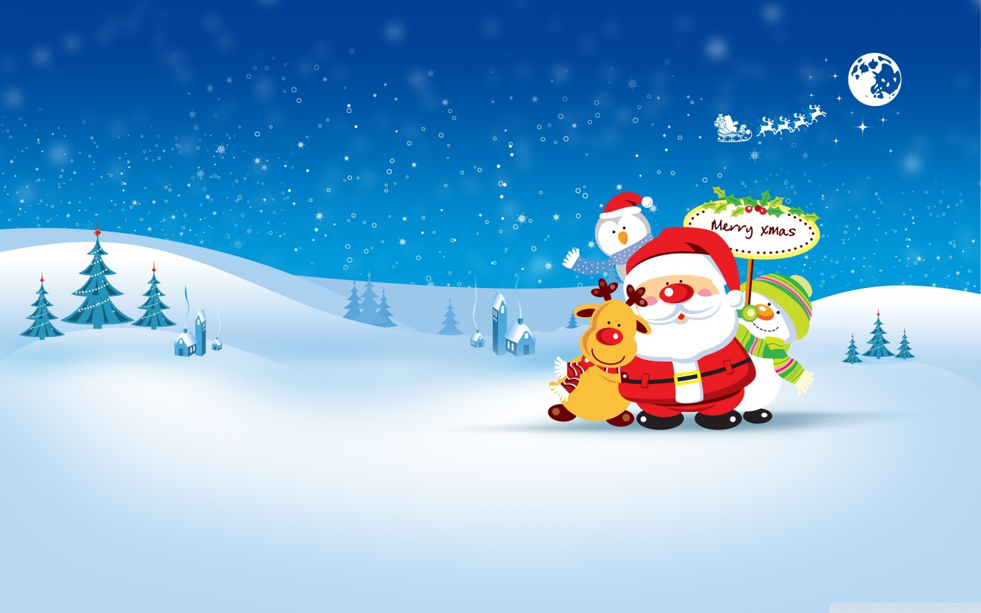 Ho Merry Christmas Computer Desktop Wallpaper