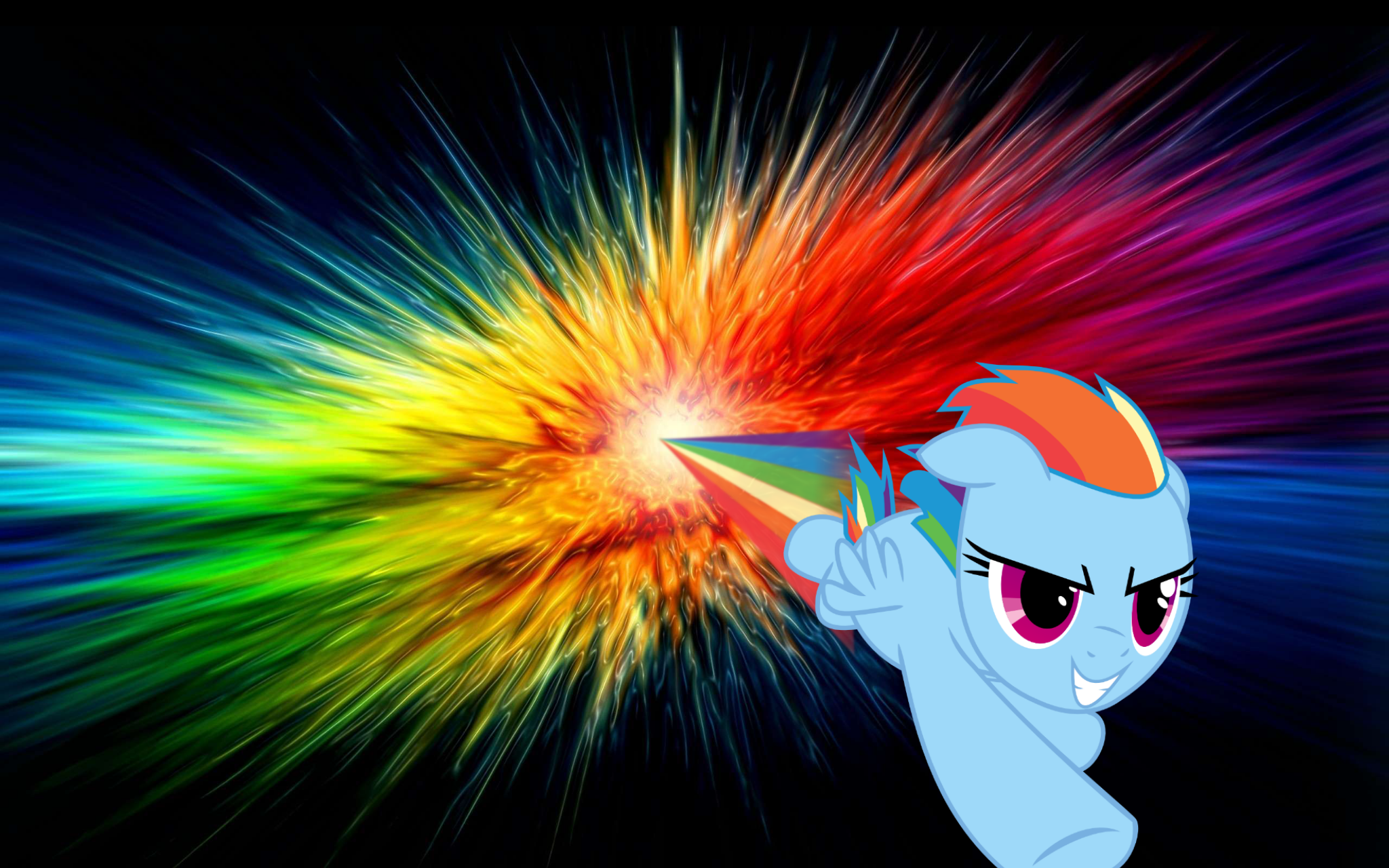 Rainbow Dash Wallpaper Performing Sonic Rainboom Through