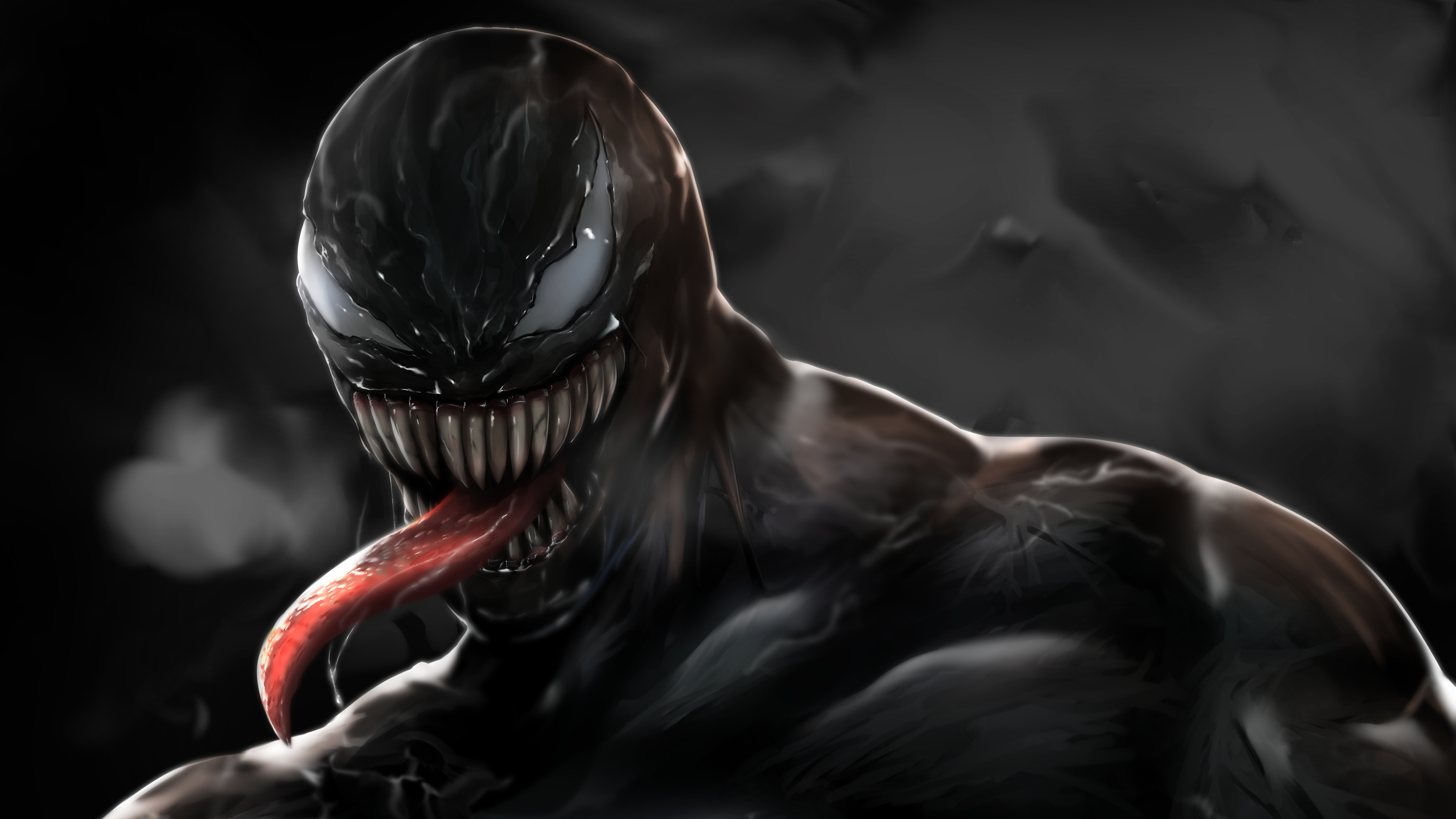 Close-up of Venom with Tongue Out, Symbiote, Marvel Comics