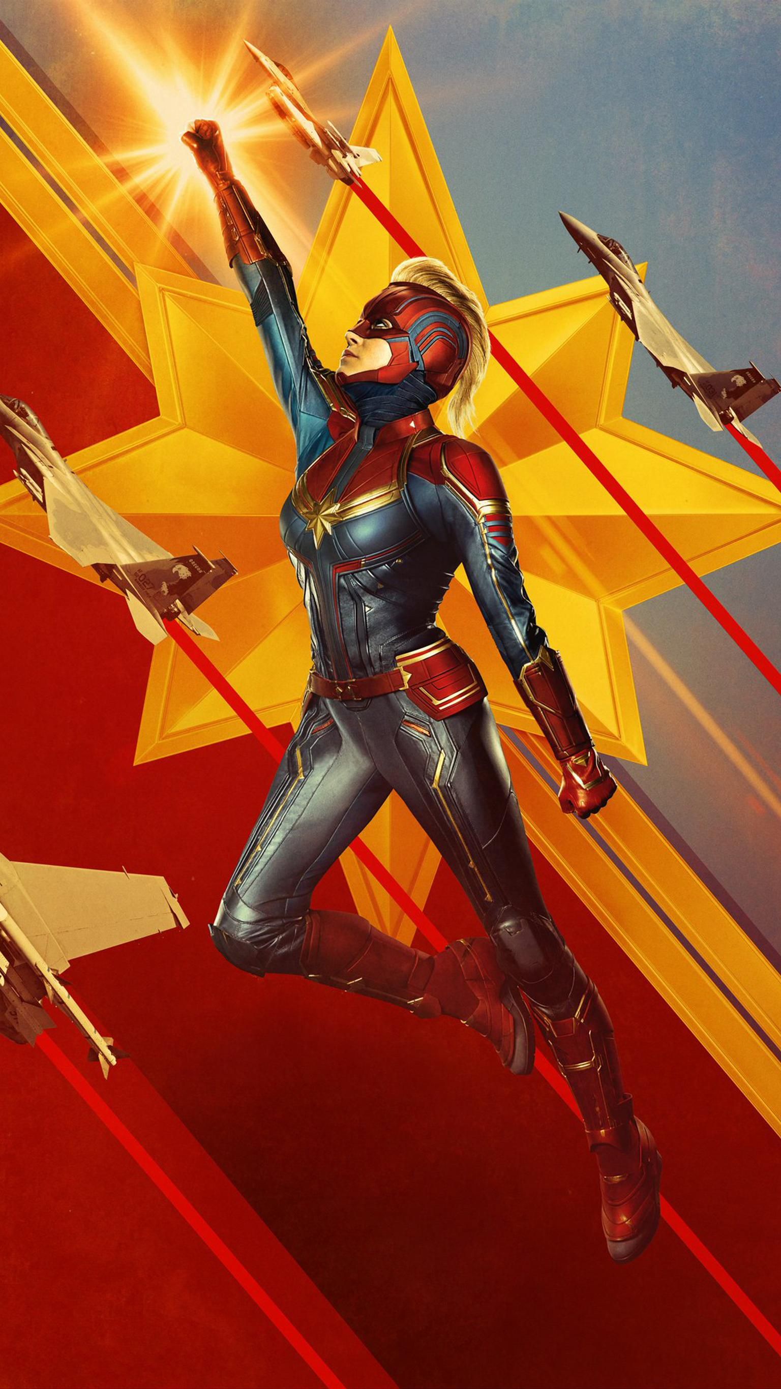 Captain Marvel Phone Wallpaper Nerd Out