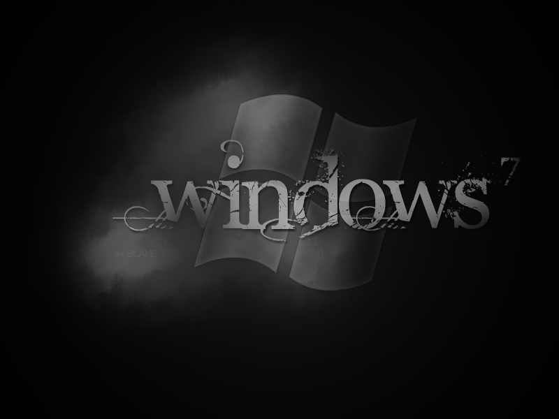 Windows 7 Black Wallpaper by BlaneGR on
