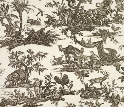 Pierre Deux French Country Toile Black Dpx24324 Wallpaper Double Roll