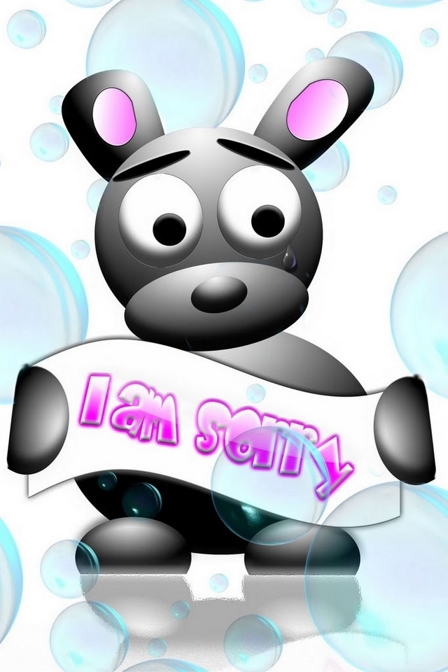 HD I Am Sorry Sms iPhone Wallpaper Background