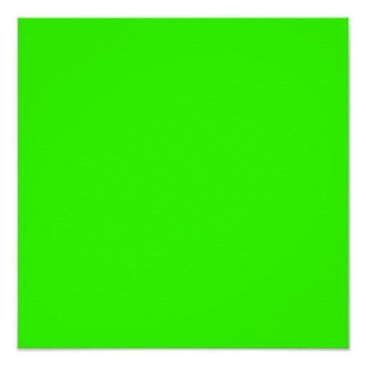 Neon Green Solid Background Color Lime Bright Vert Poster