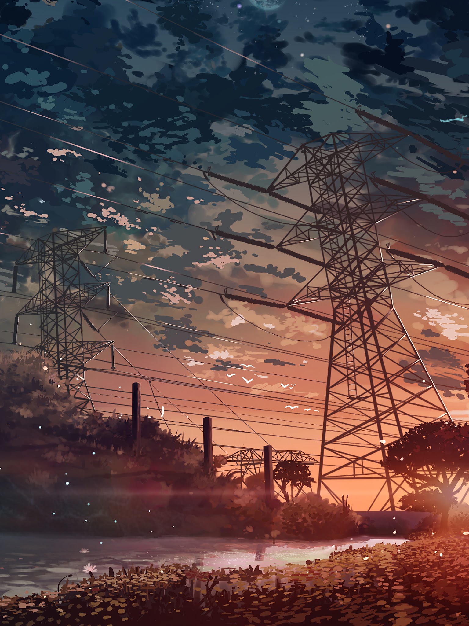 35+] Anime Sunset 4K Vertical Wallpapers
