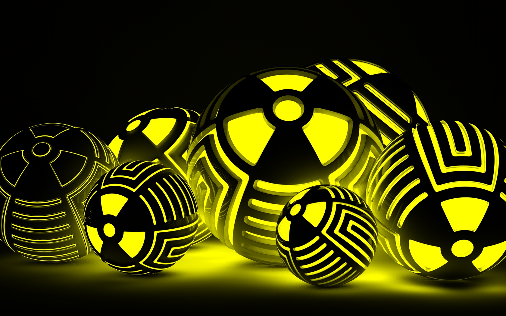 Cool Radioactive Wallpaper Glowing Balls By