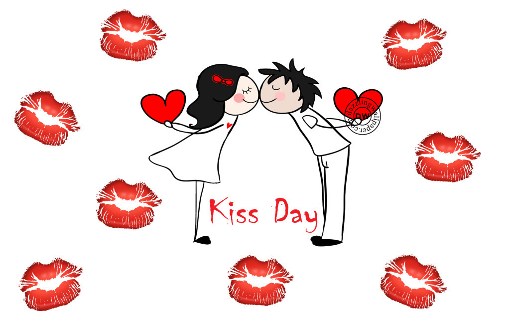 Happy Kiss Day Wishes Sms HD Wallpaper Image
